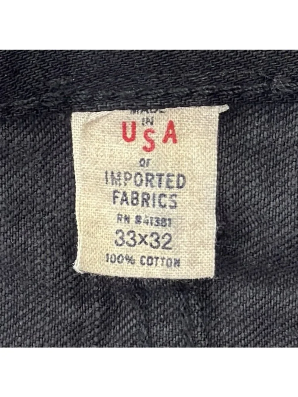 RRL Double RL Japanese Selvedge Denim Jeans Men’s 33x32 Black Slim Fit USA Made